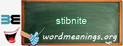 WordMeaning blackboard for stibnite